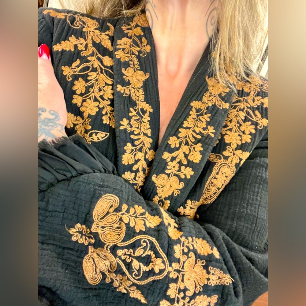 Free people embroidered soft cotton jacket - Picture 5 of 5